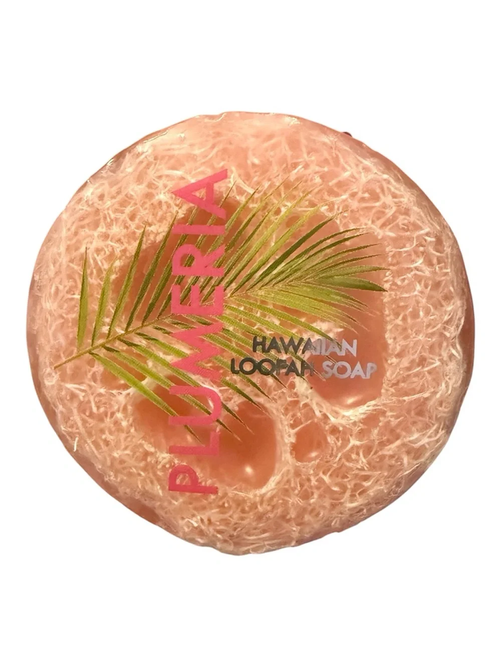 Hawaiian Loofah Soap - Pink Bath Soap in the Scent Plumeria
